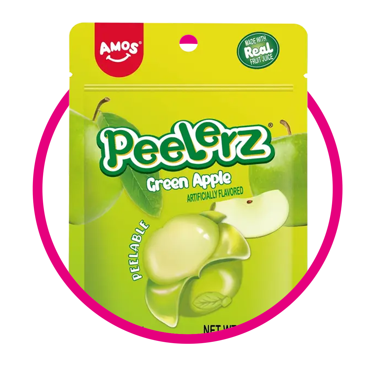 AMOS PEELERZ APPLE GUMMY BOLSA 170 GR $%M
