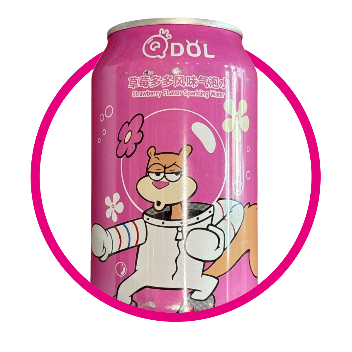 Q DOL PIKACHU SPARKLING STRAWBERRY WATER LATA 330 ML