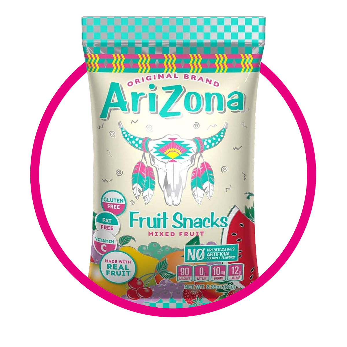 ARIZONA FRUIT GUMMY BOLSA 64GR