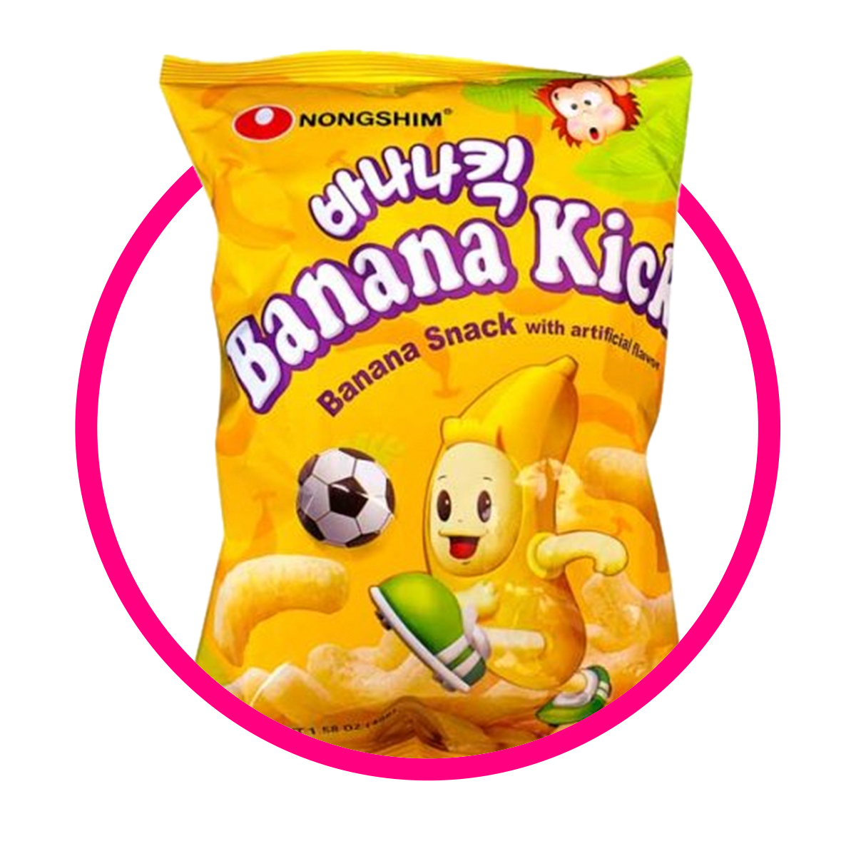 NONGSHIM BANANA KICK SNACKS BOLSA 45G