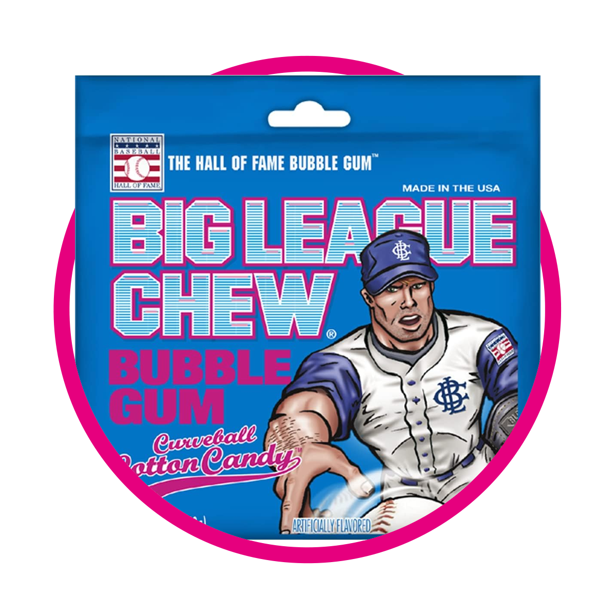 BIG LEAGUE COTTON CANDY BUBBLE GUMM BOLSA 606G $%M