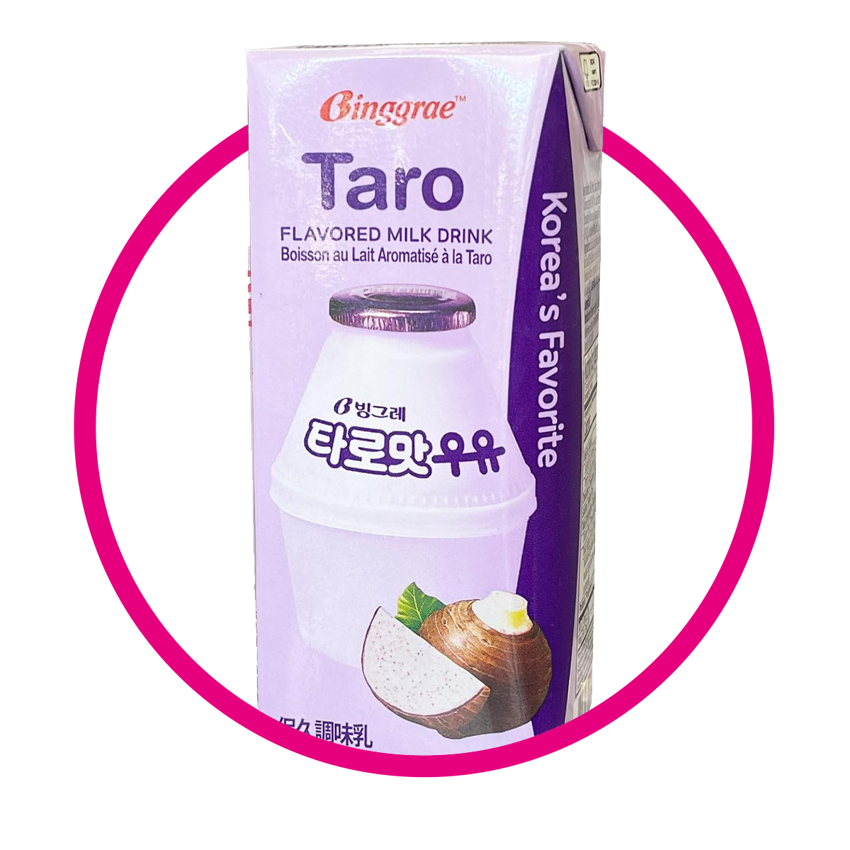 BINGGRAE TARO MILK CAJA 200ML $%M
