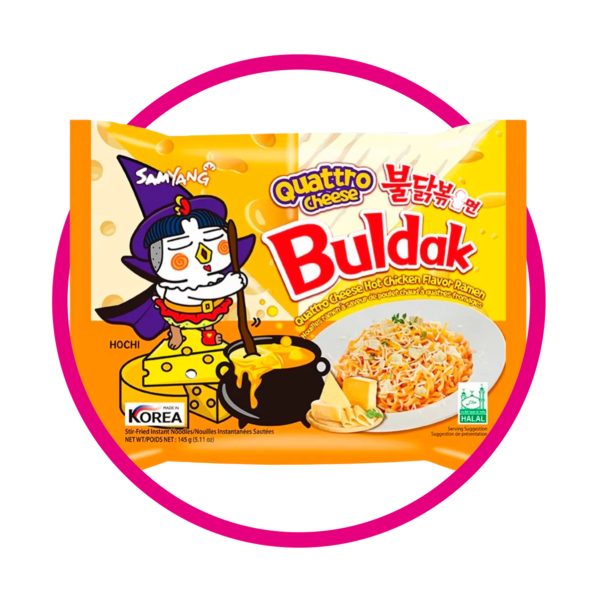 SAMYANG BULDAK CUATRO QUESOS PASTE BOLSA 145G$