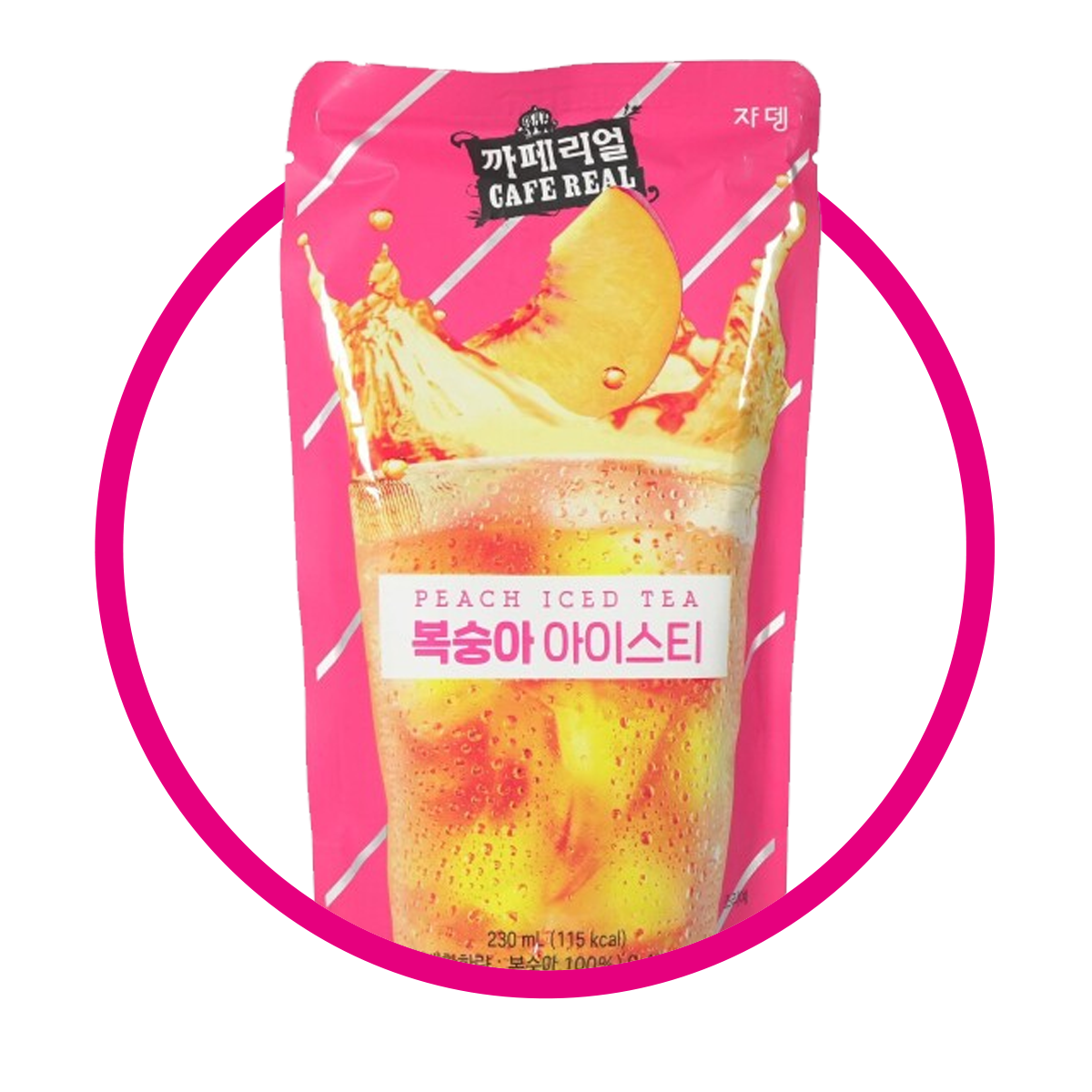 CAFE REAL PEACH ICED JUICE BOLSA 230ML $%M