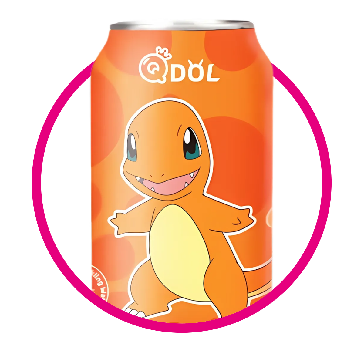 QDOL CHARMANDER SPARKLING LYCHEE WATER LATA 330 ML $%M