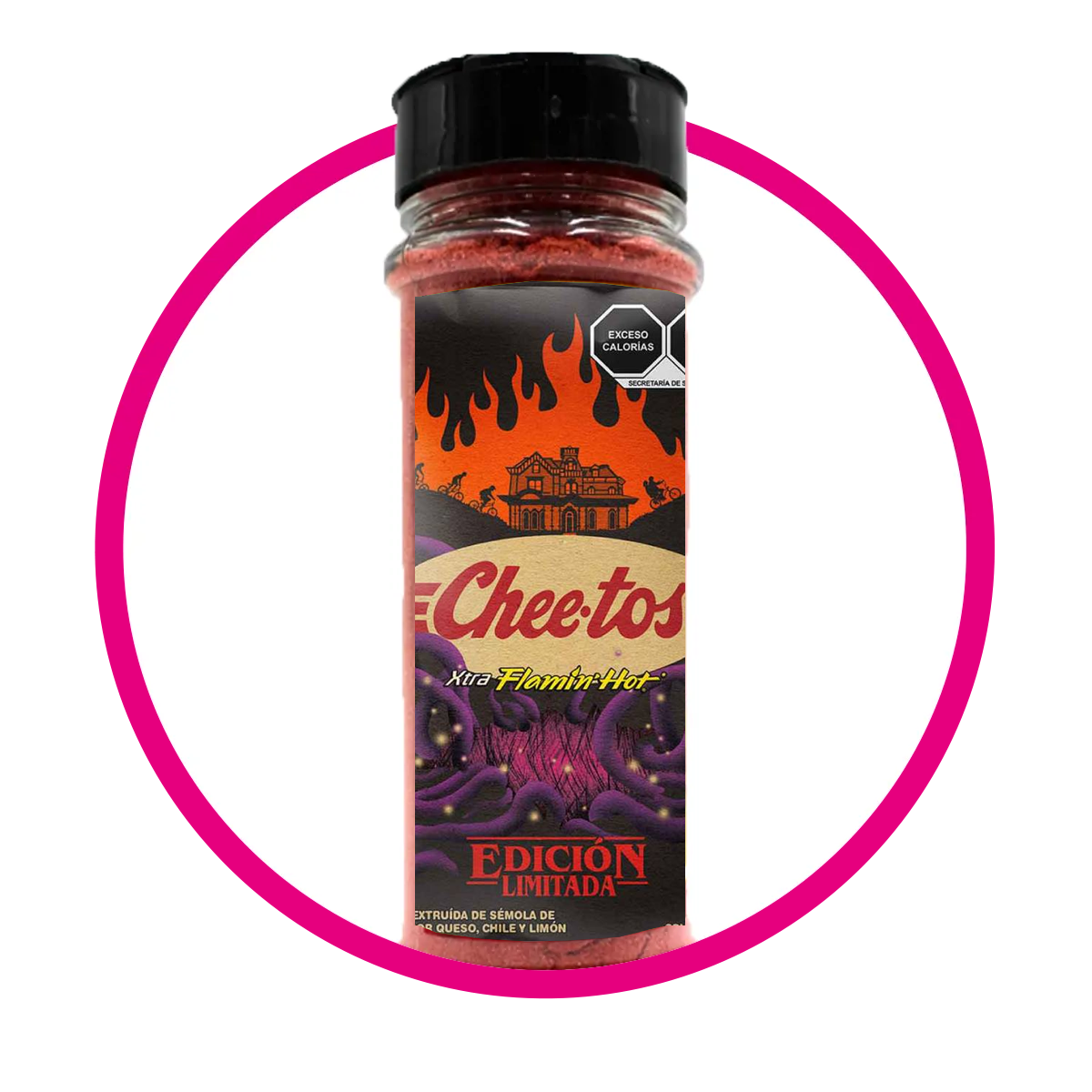 CHEETOS XXTRA FLAMIN HOT STRANGER THINGS POWDER BOTE 100GR