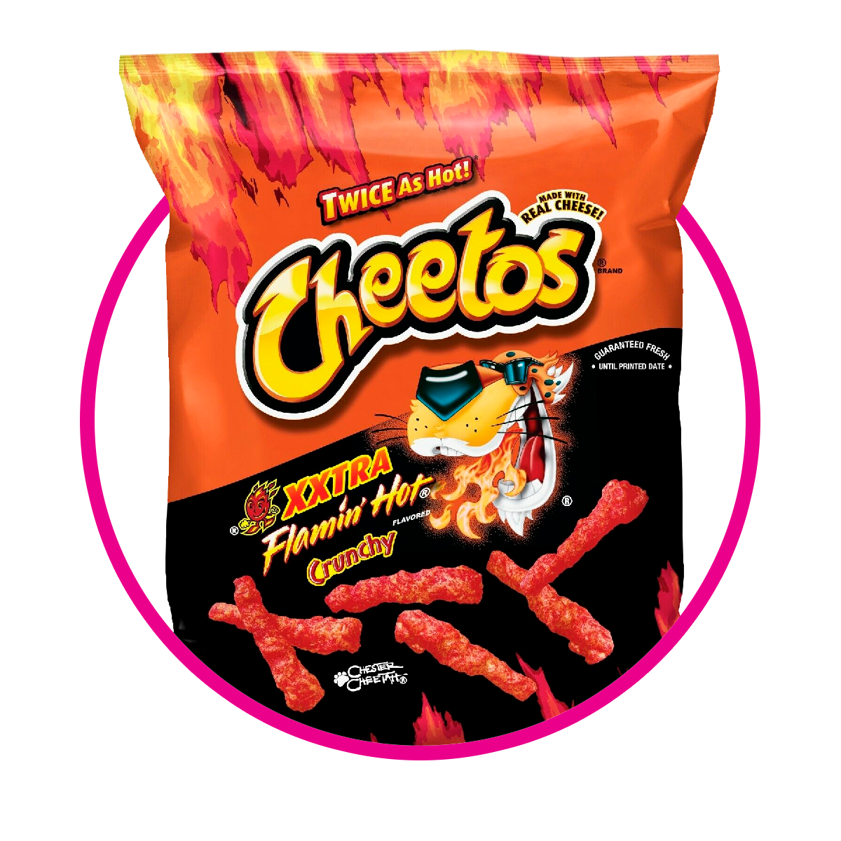 CHEETOS CRUNCHY XXTRA FLAMIN HOT SNACKS BOLSA 240G&