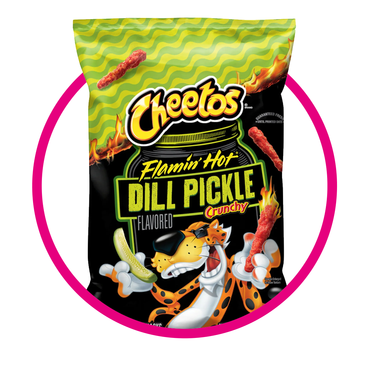 CHETTOS FLAMING HOT DILL PICKLE SNACKS BOLSA 240,9 GR