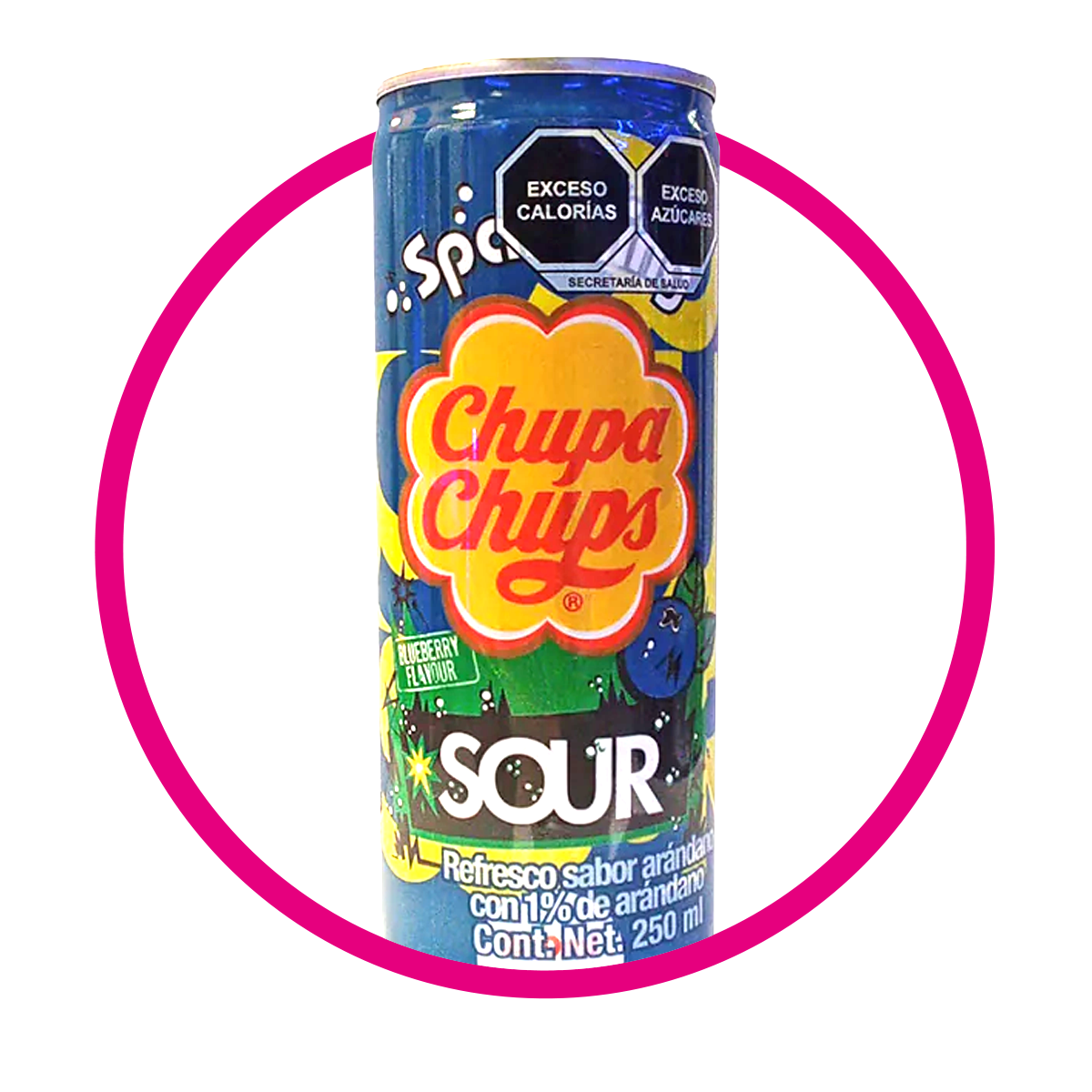 CHUPA CHUPS BLUEBERRY SOUR SODA LATA 250ML $&M