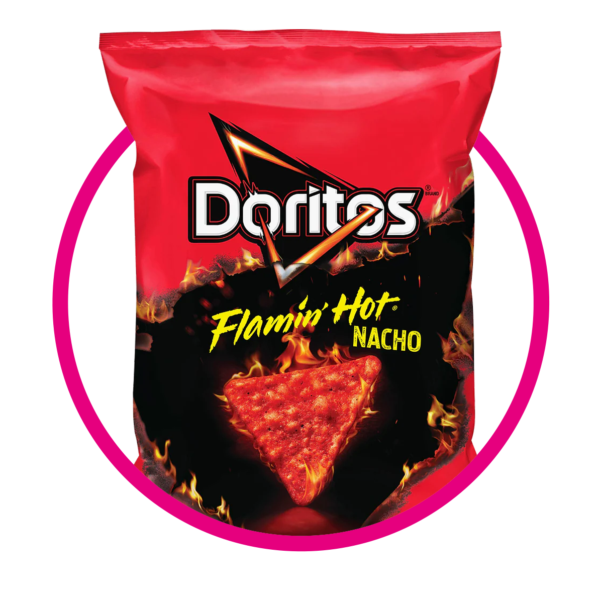 DORITOS FLAMIN HOT NACHO SNACKS BOLSA 262.2GR&