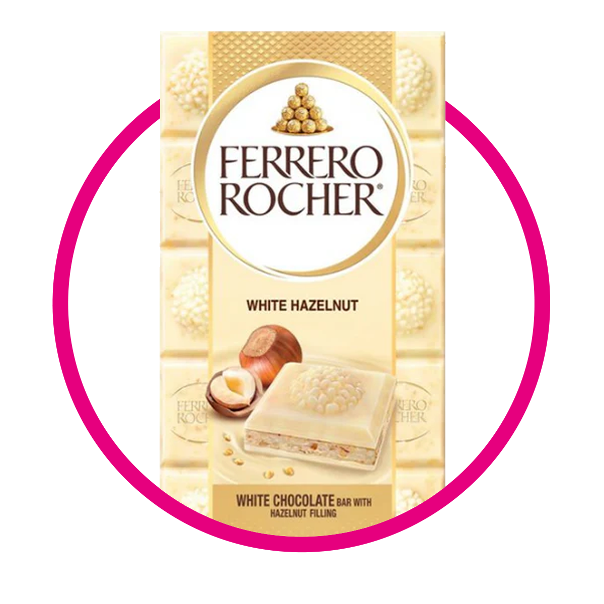 FERRERO ROCHER WHITE HAZELNUT BARRA 90G