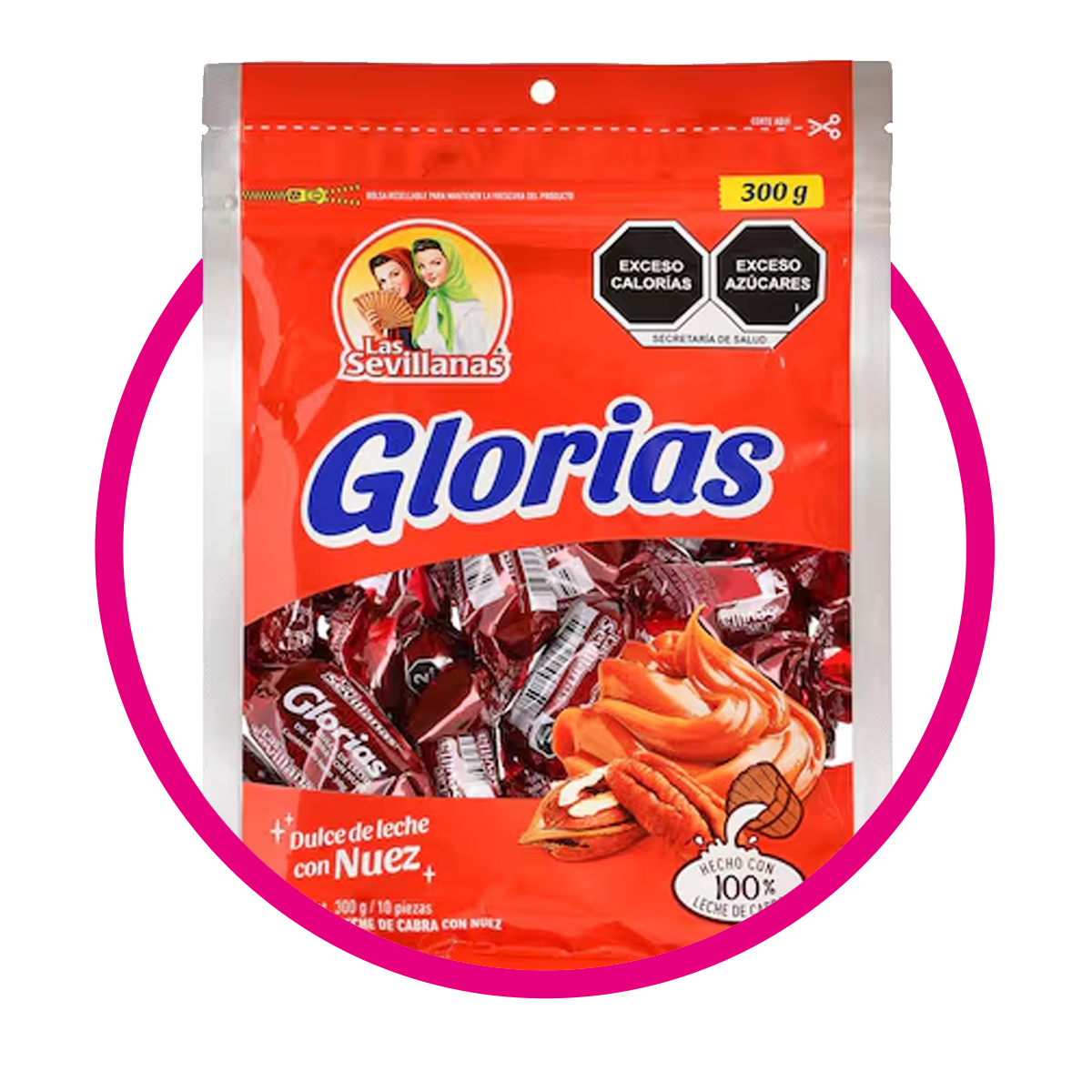 GLORIAS NUEZ HARD CANDY PIEZA 300GR