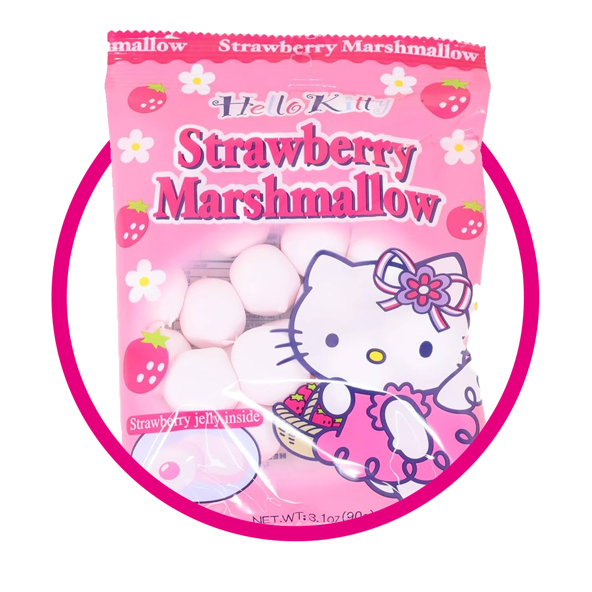 HELLO KITTY MARSHMALLOWS STRAWBERRY BOLSA 90G