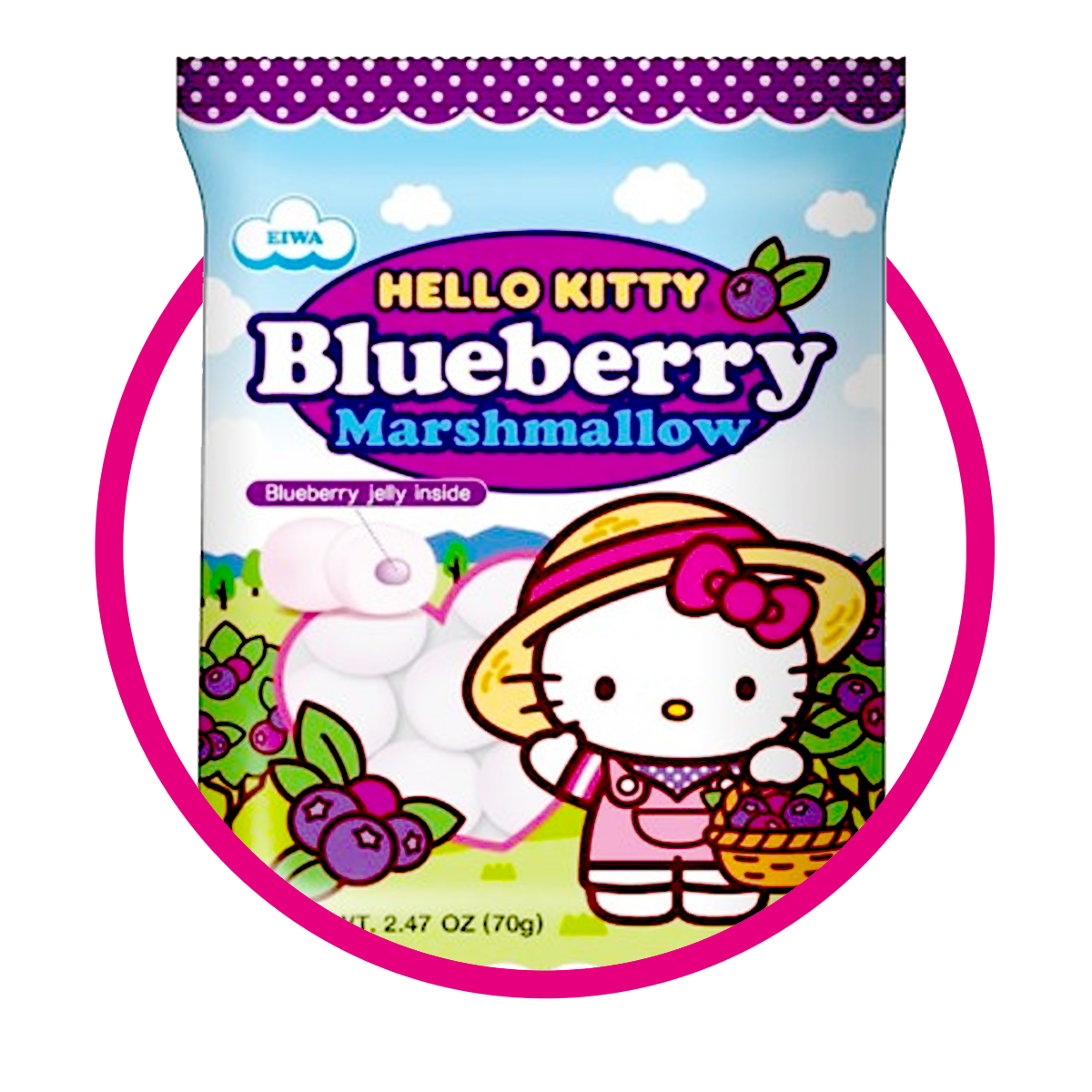 HELLO KITTY BLUEBERRY MARSHMELLOW BOLSA 70GR&