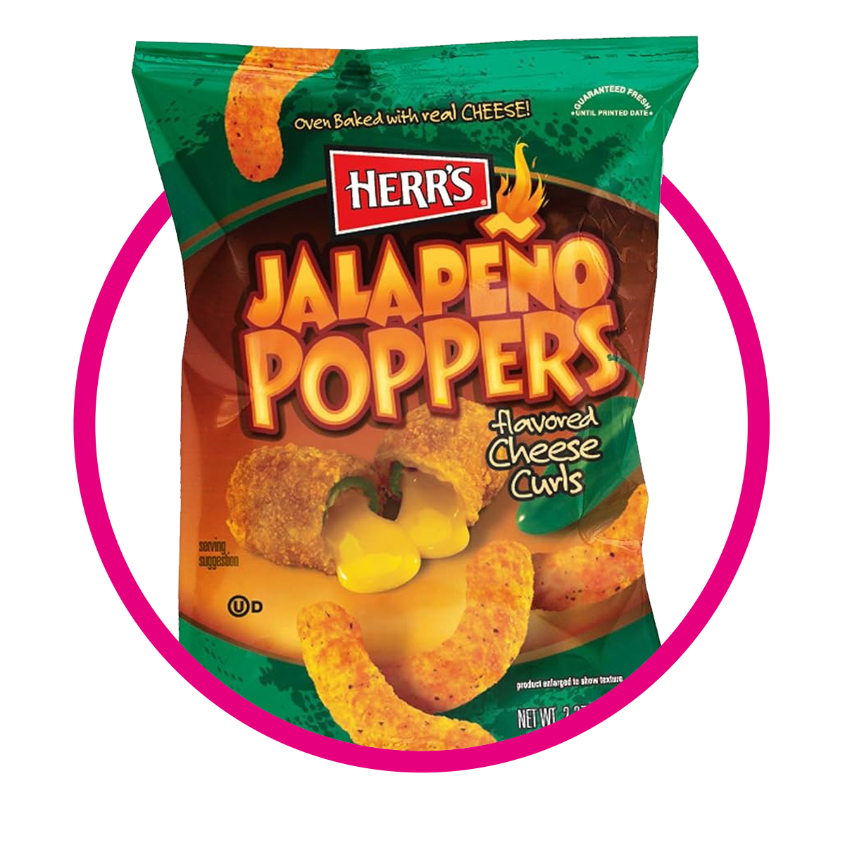 HERR´S QUESO JALAPEÑO SNACKS BOLSA 198GR