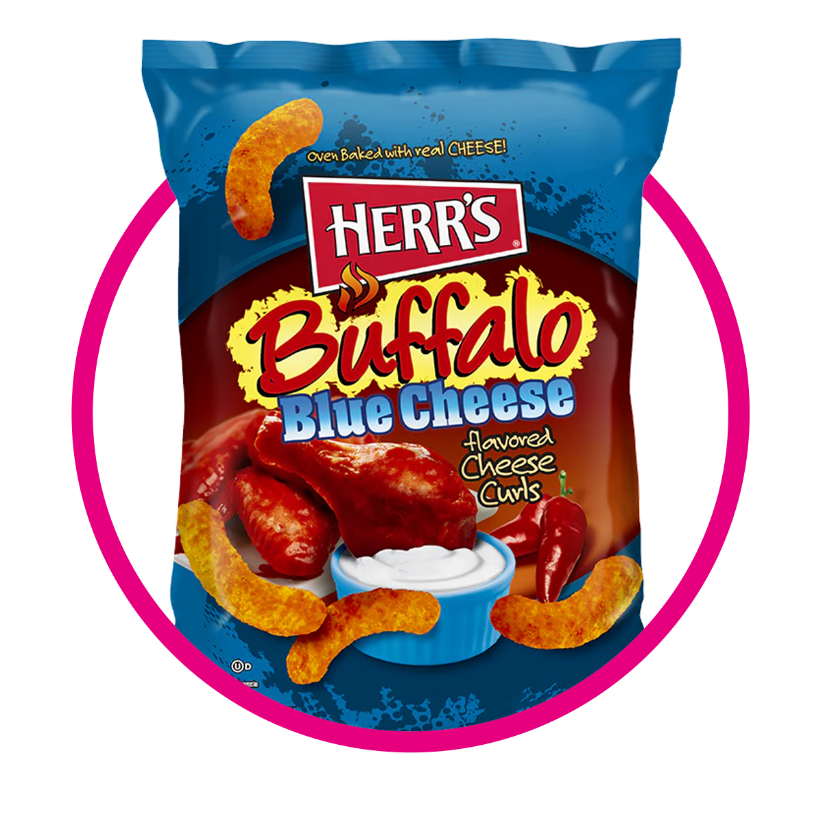 HERR´S BUFALO BLUE CHEESE SNACKS BOLSA 170GR