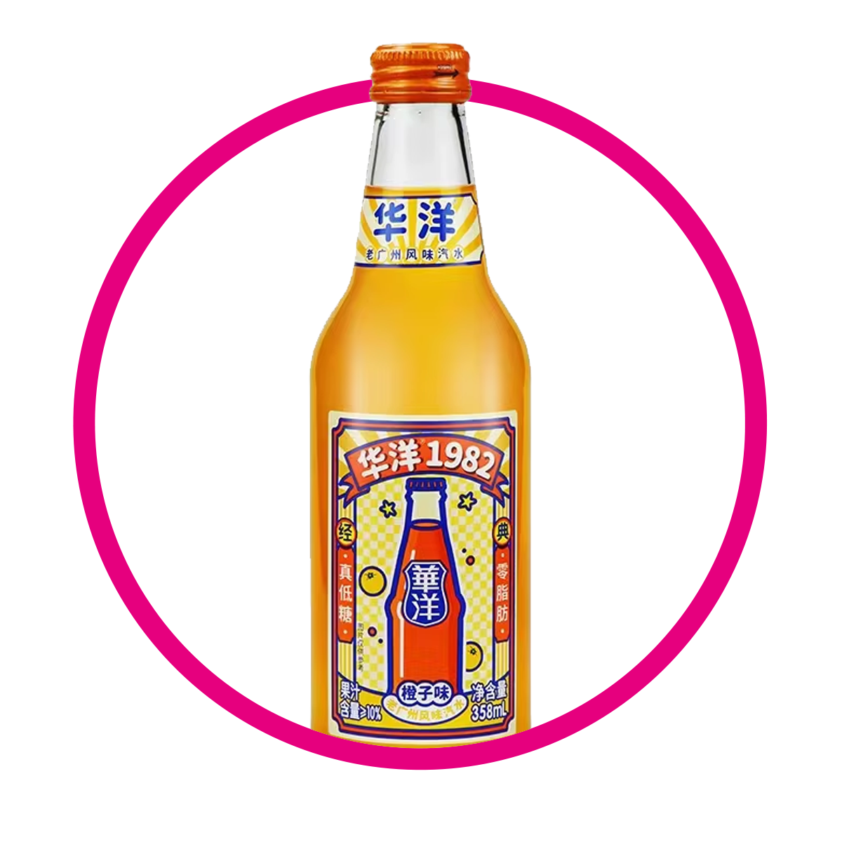 HUAYANG SODA NARANJA BOTELLA 358 ML