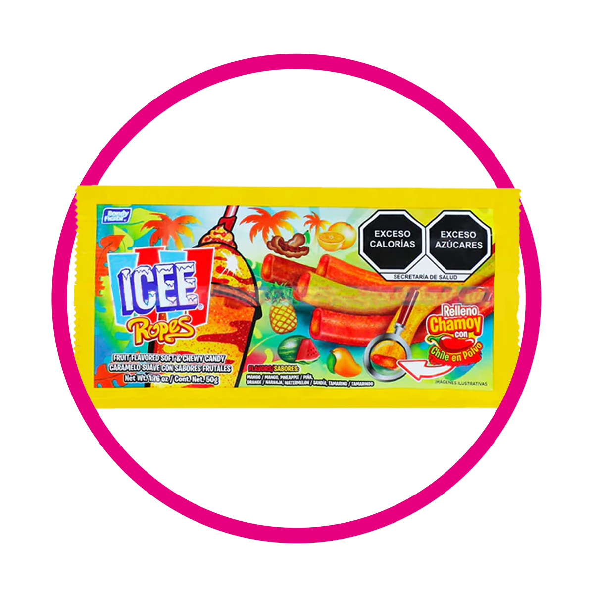 ICEE ROPES CHAMOY BOLSA 50GR