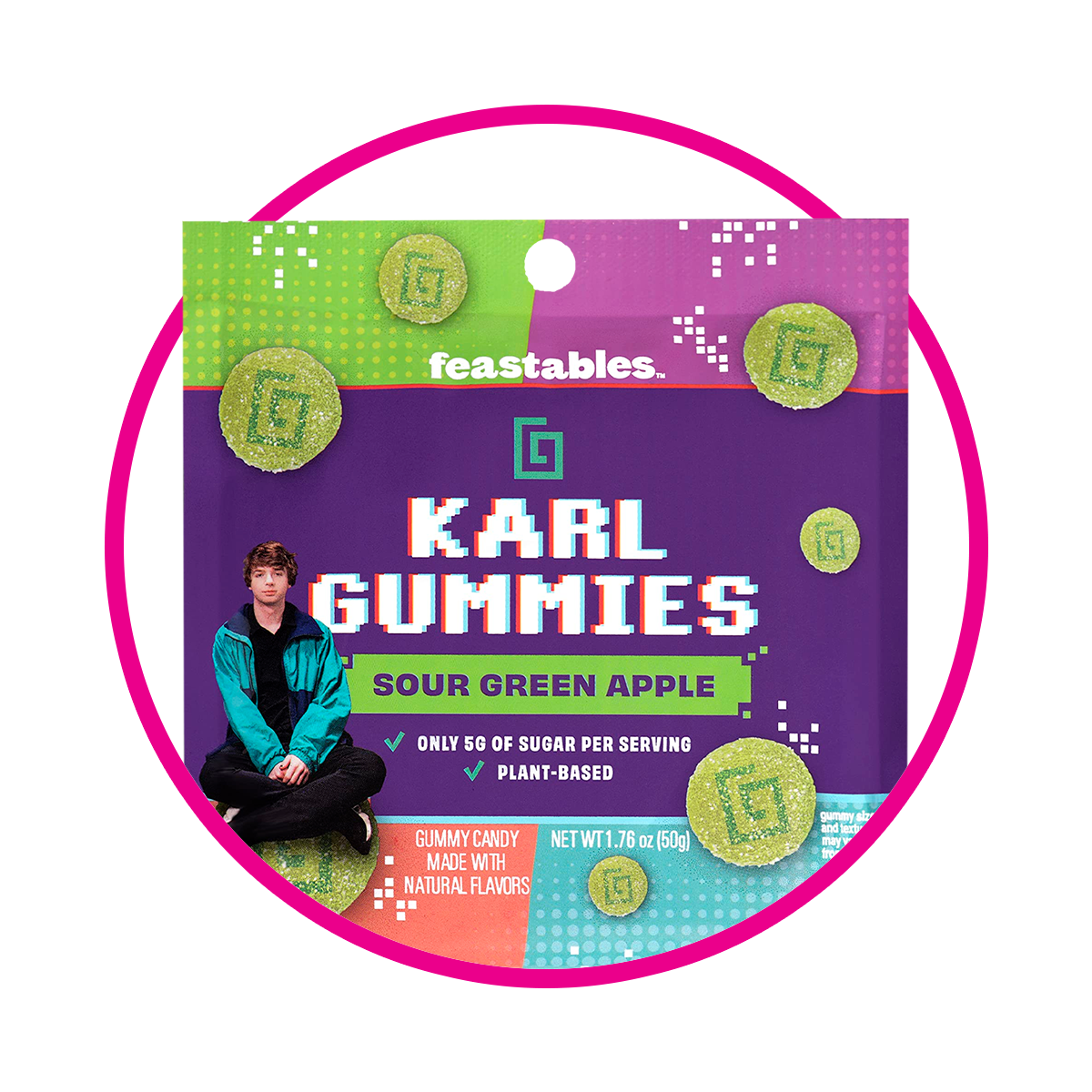 KARL MANZANA VERDE BOLSA 50G