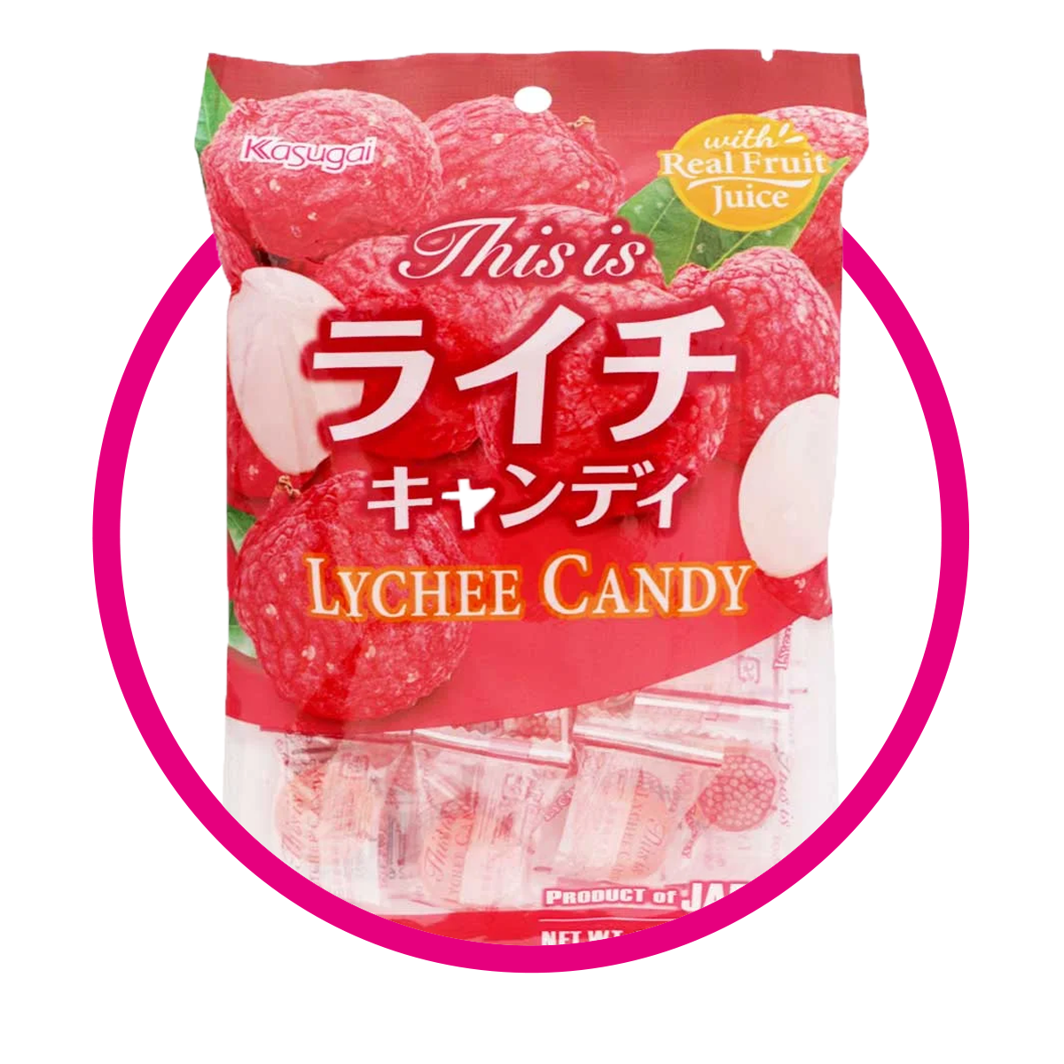KASUGAI LYCHEE HARD CANDY BOLSA 115G