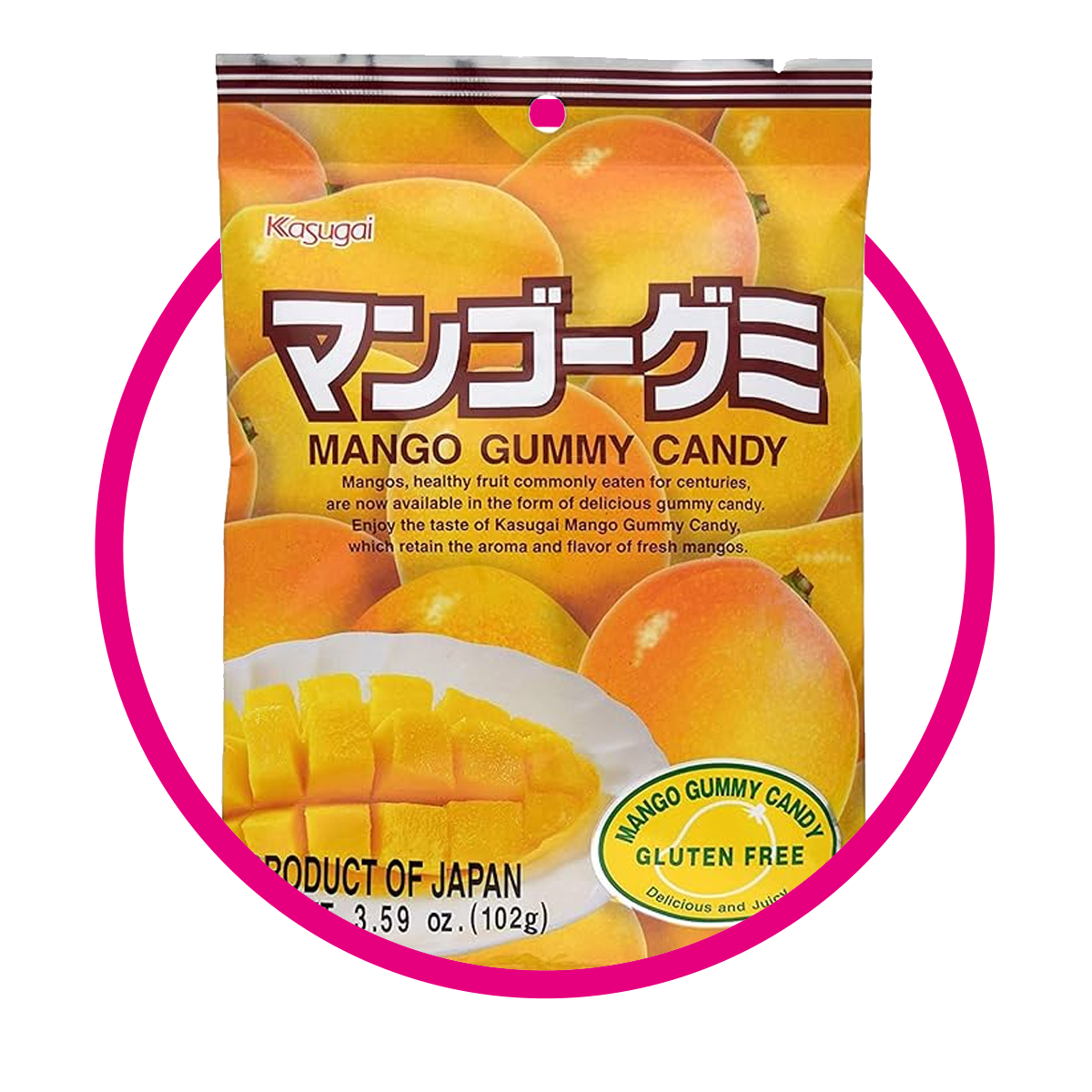KASUGAI MANGO GUMMY BOLSA 102GR&