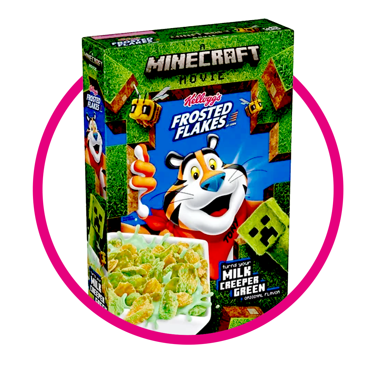 KELLOGGS FROSTED FLAKES MINECRAFT CEREALS CAJA 442GR&
