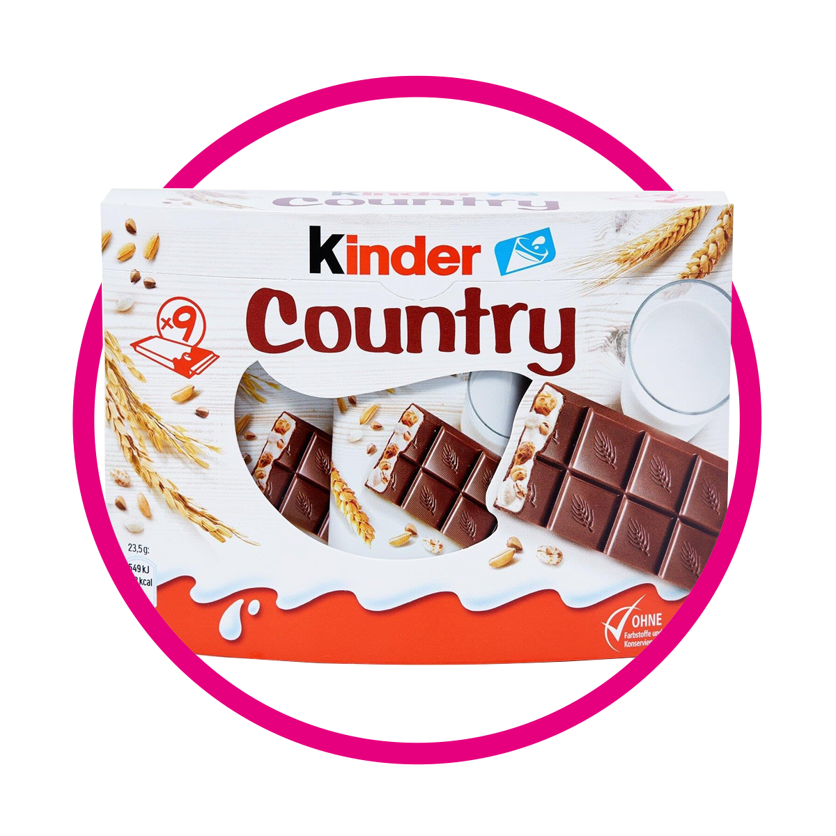 KINDER COUNTRY CHOCOLATE CAJA 211.50GR&