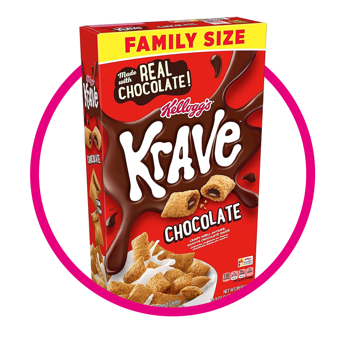 KELLOGGS KRAVE CHOCOLATE CEREALS CAJA 490G&