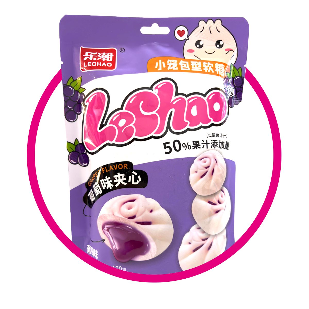 LECHAO XIAO LONG BAO SOFT BOLSA UVA 100GR $%M