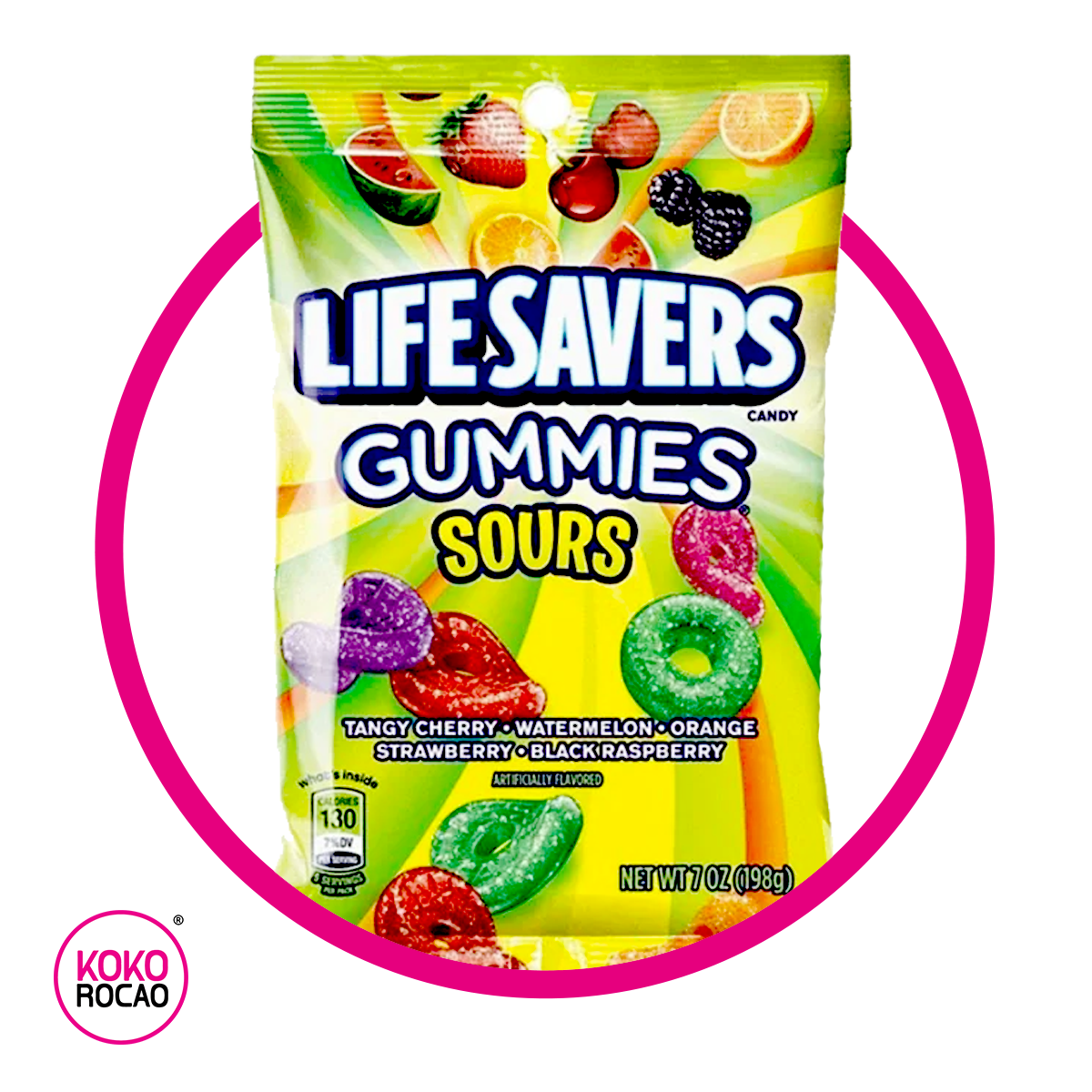 LIFESAVERS SOUR GUMMY BOLSA 198GR