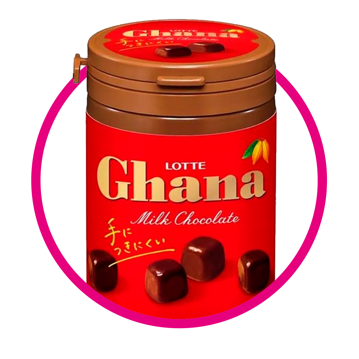 LOTTE GHANA MILK CHOCOLATE BOTE 118 GR