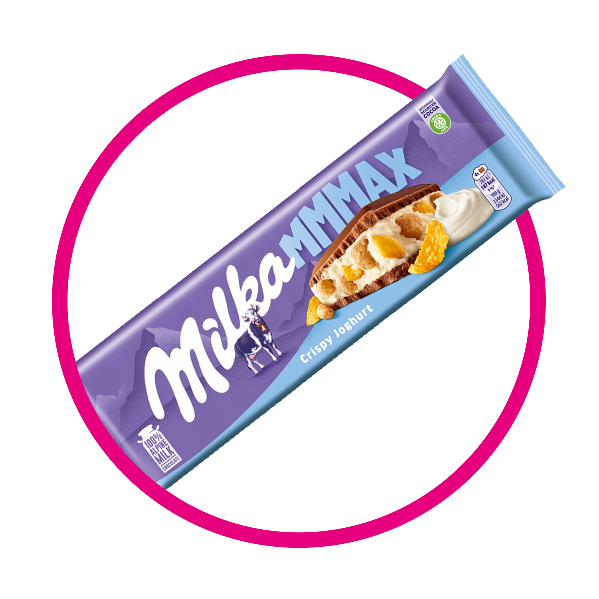 MILKA MMMAX CRISPY JOGHURT CHOCOLATE 300GR&