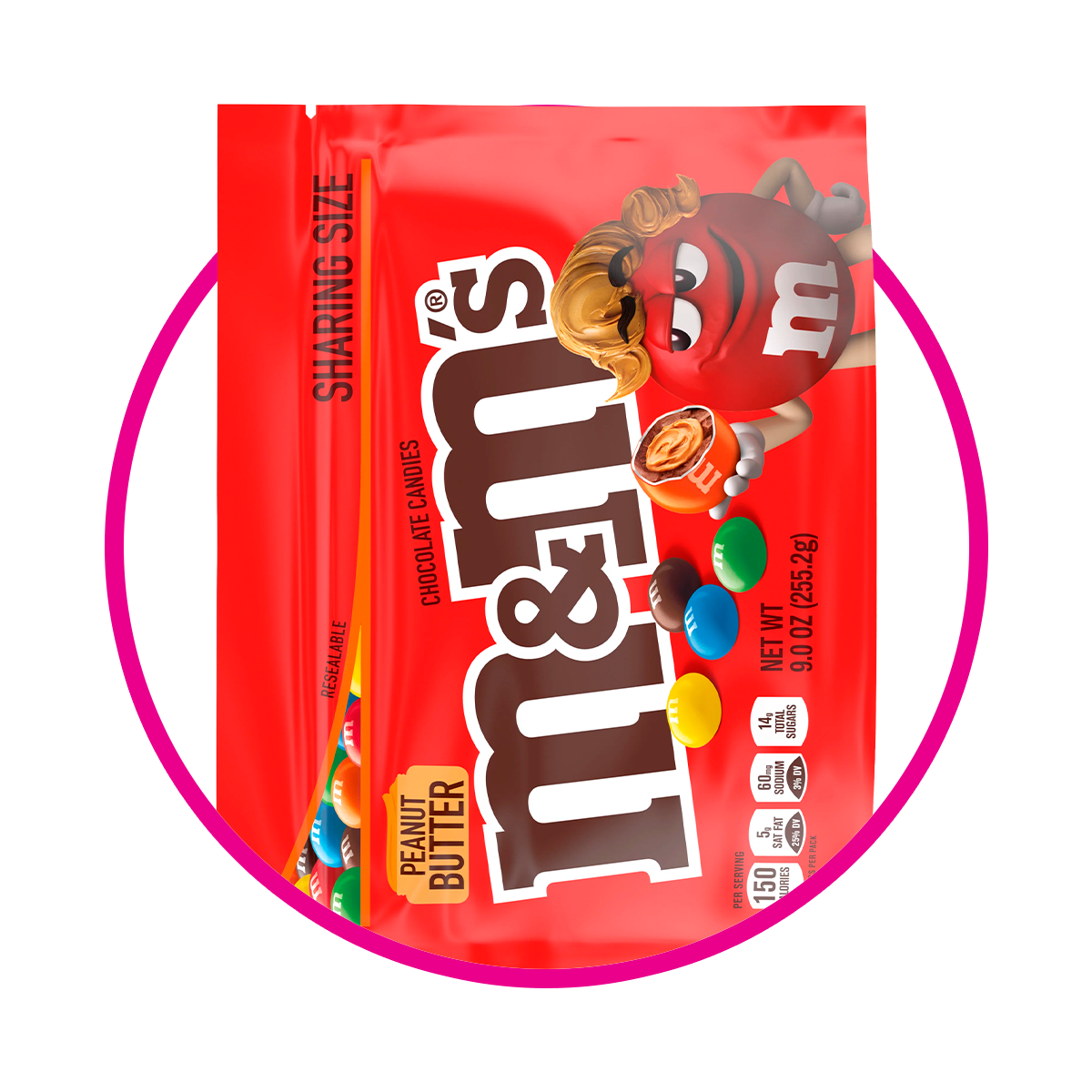 MMS PEANUT BUTTER BOLSA 255.2G