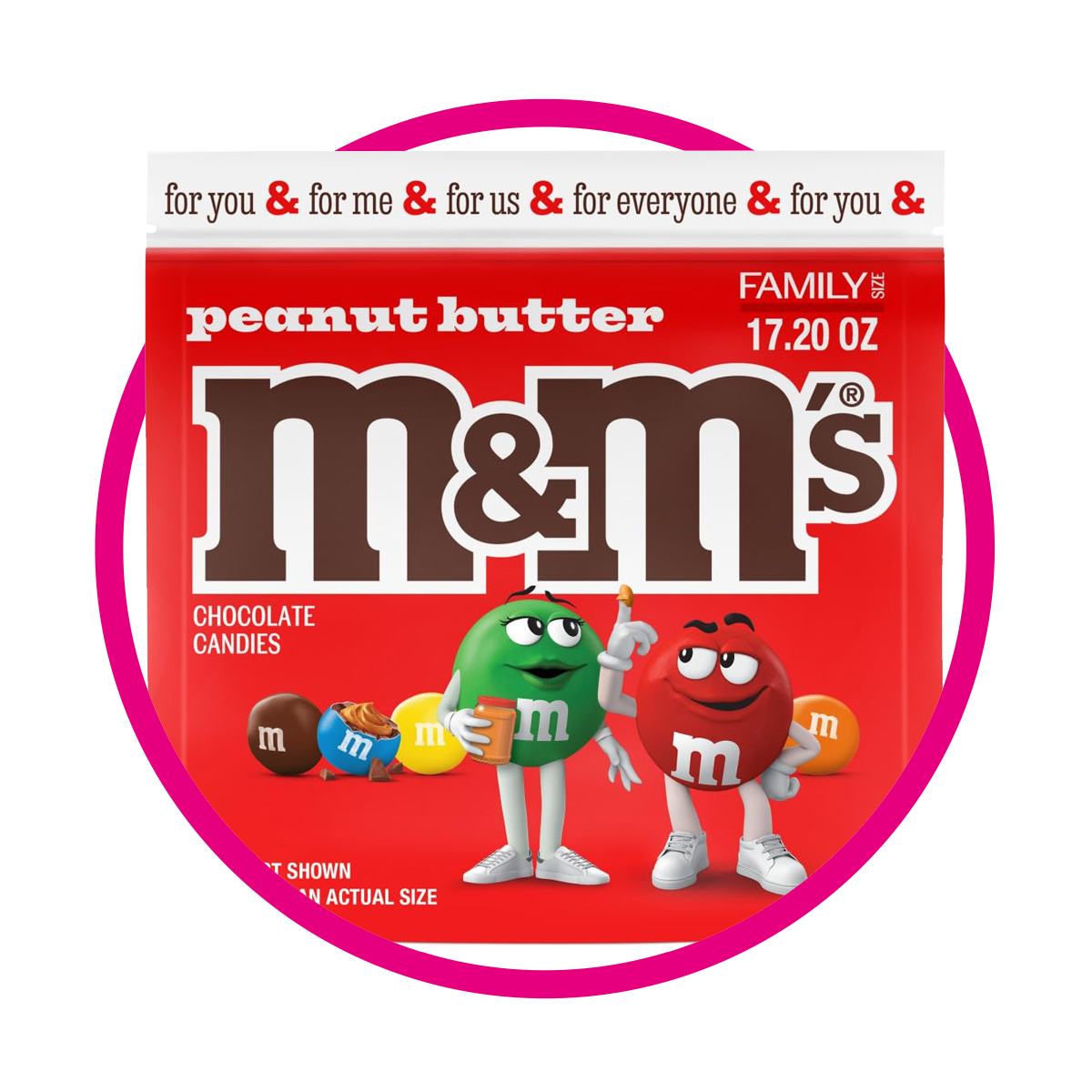 MMS PEANUT BUTTER FAMILY SIZE CHOCOLATE BOLSA 425.3GR