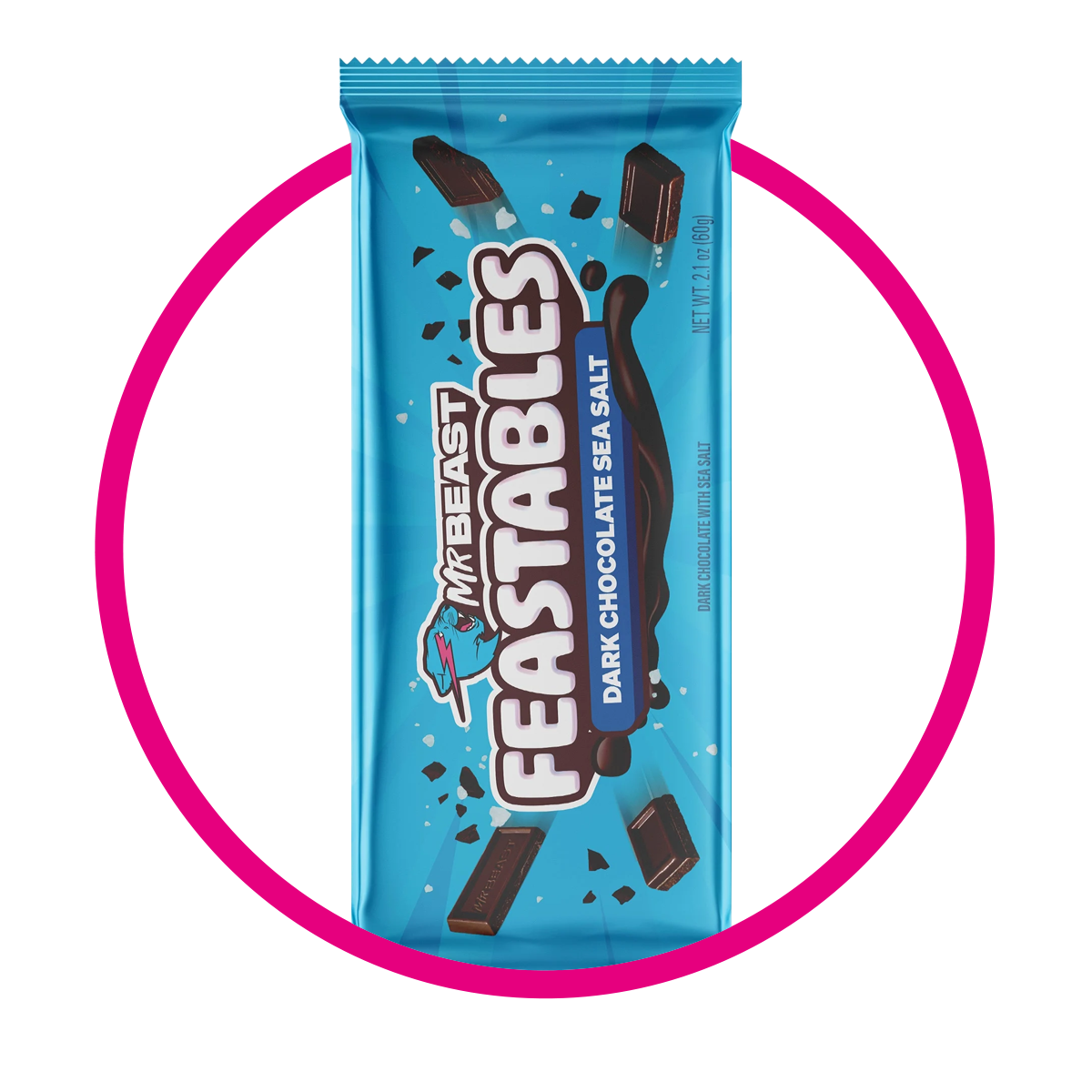 FEASTABLES MR BEAST DARK SEA SEALT CHOCOLATE BARRA 60GR