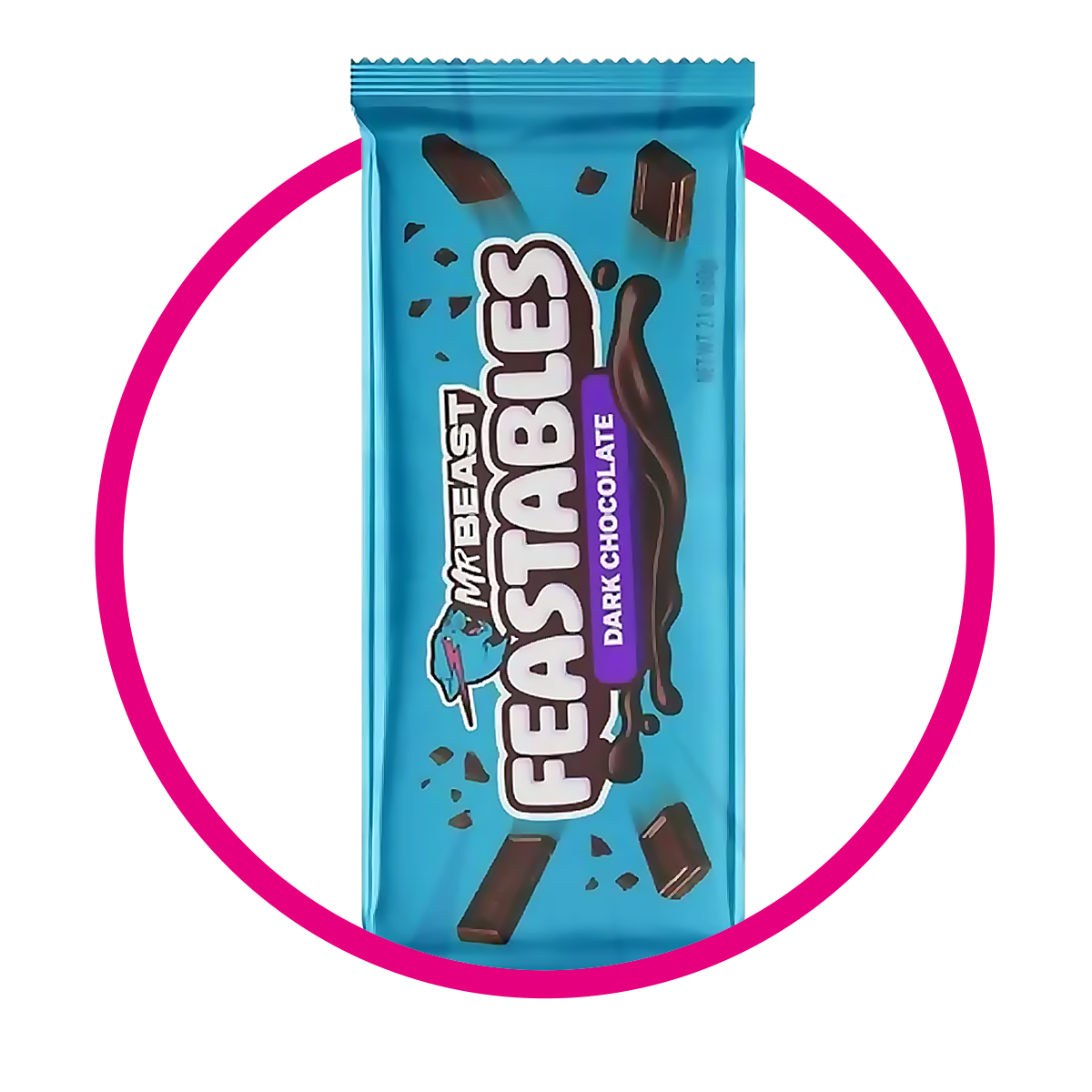 FEASTABLES MR BEAST DARK CHOCOLATE BARRA 60GR $