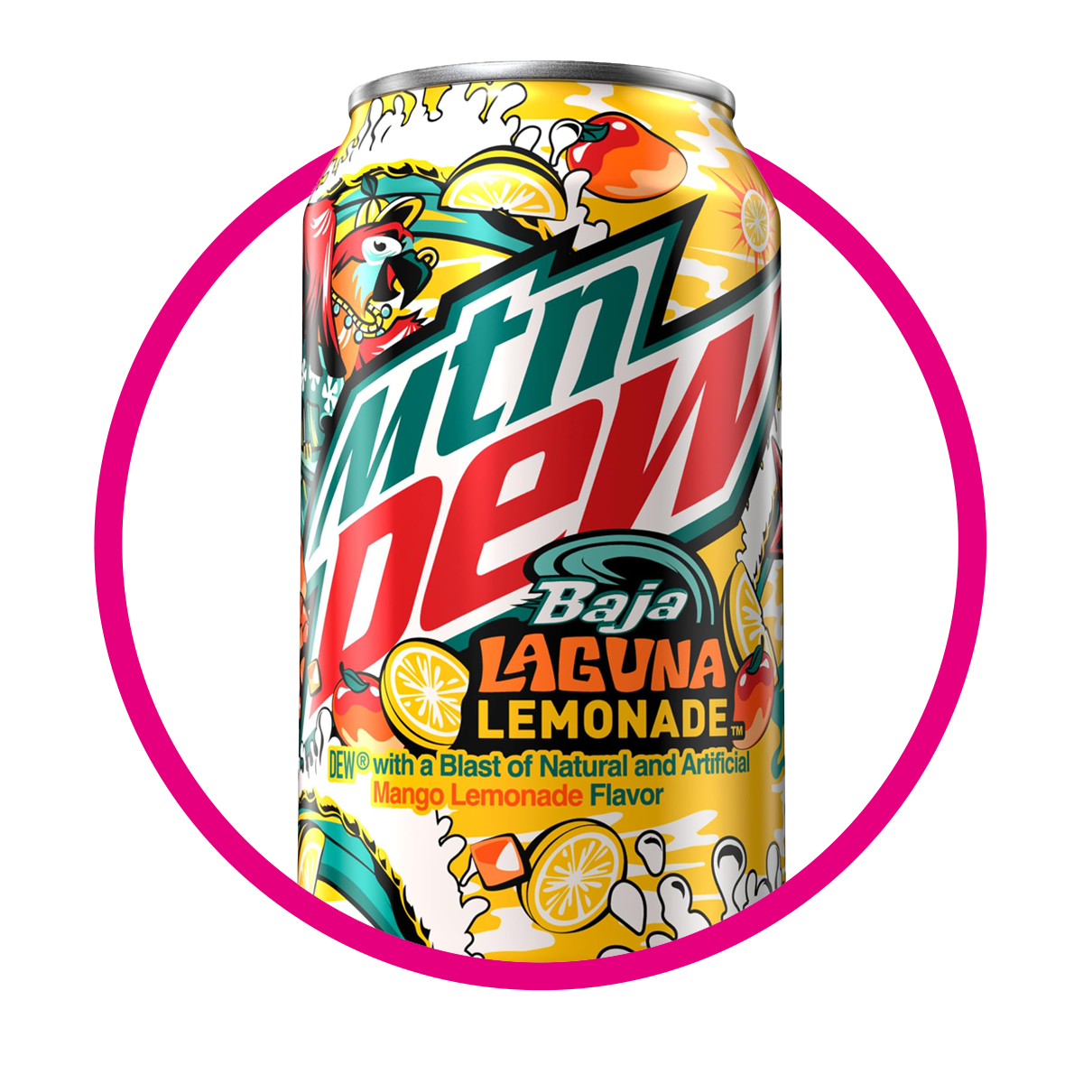MTN DEW BAJA BLAST LAGUNA LEMONADE SODA LATA 355ML