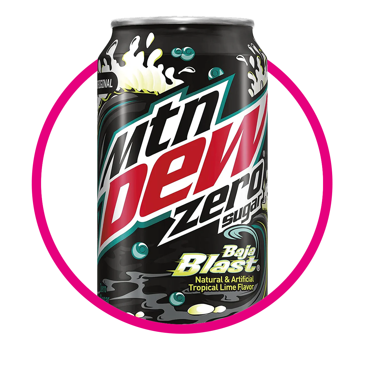 MTN DEW BAJA BLAST ZERO SUGAR SODA LATA 355ML
