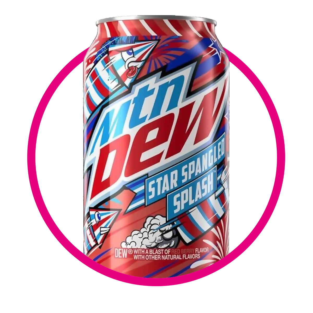MTN DEW STAR SPANGLED SPLASH SODA LATA 355ML