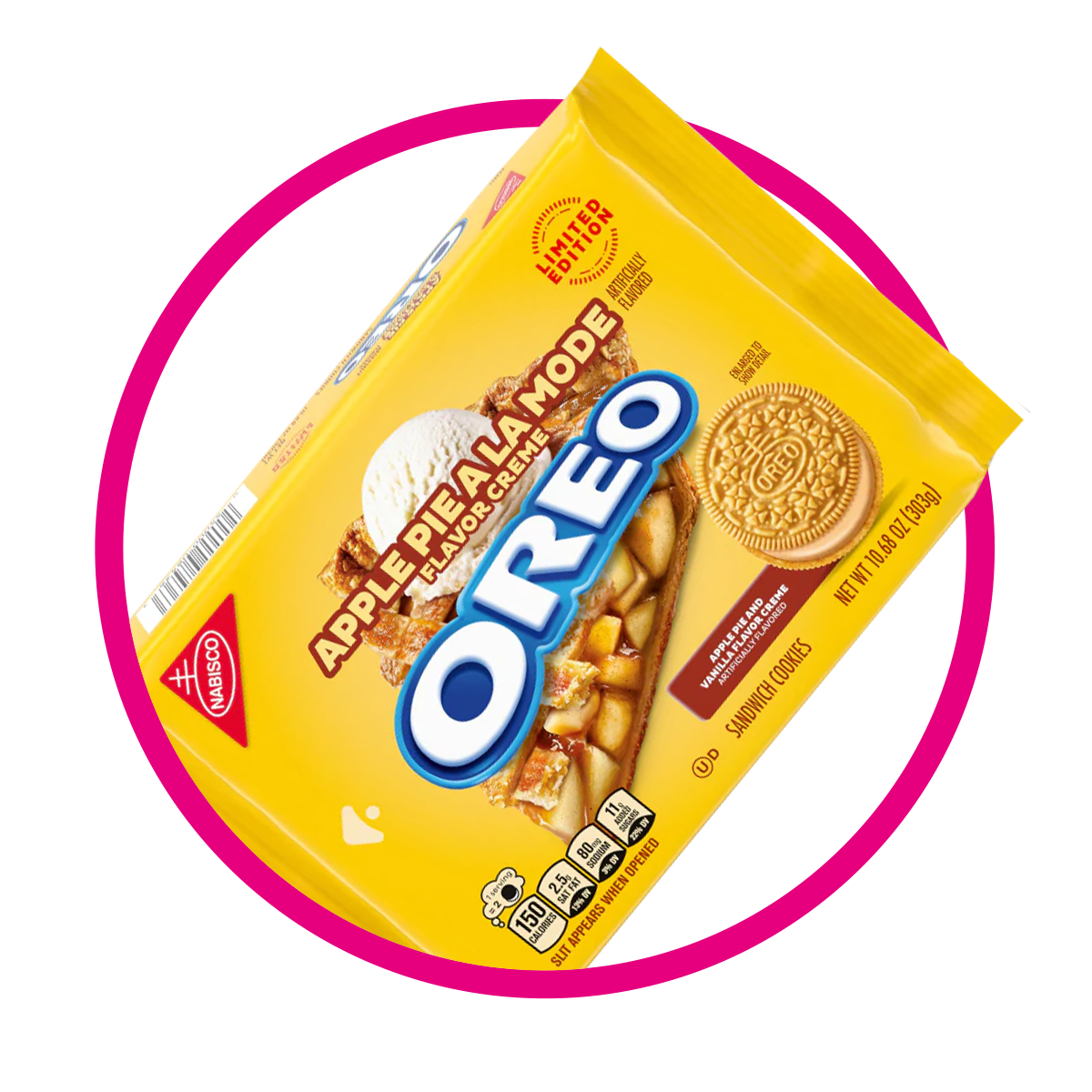 NABISCO OREO APPLE PIE A LA MODE COOKIE CAJA 303GR