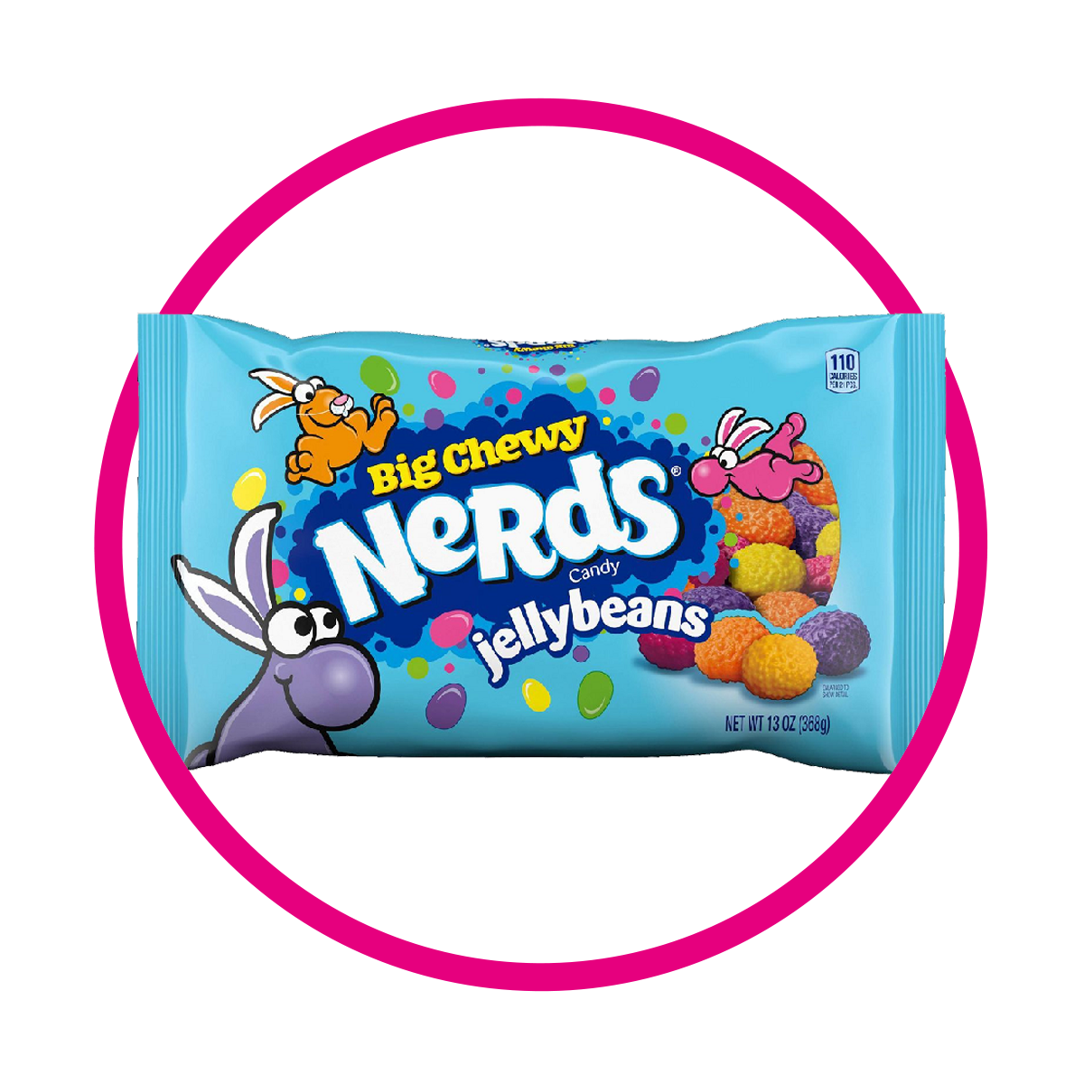 NERDS BIG CHEWY JELLY BEANS HARD CANDY BOLSA 368GR