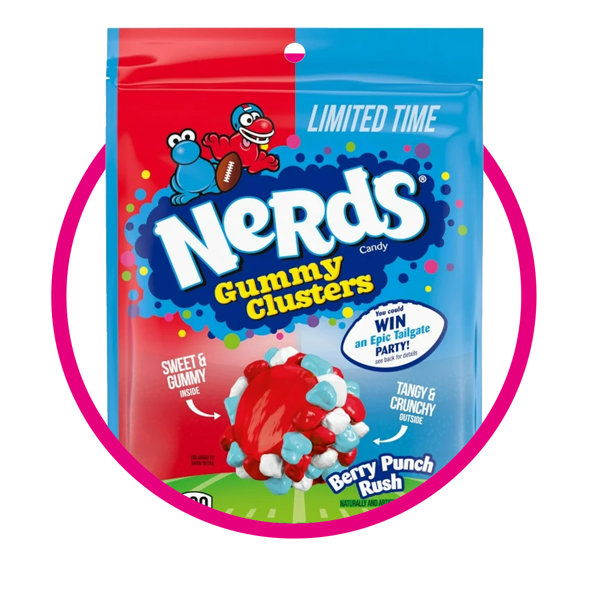 NERDS GUMMY CLUSTERS BERRY PUNCH RUSH BOLSA 227G $%M