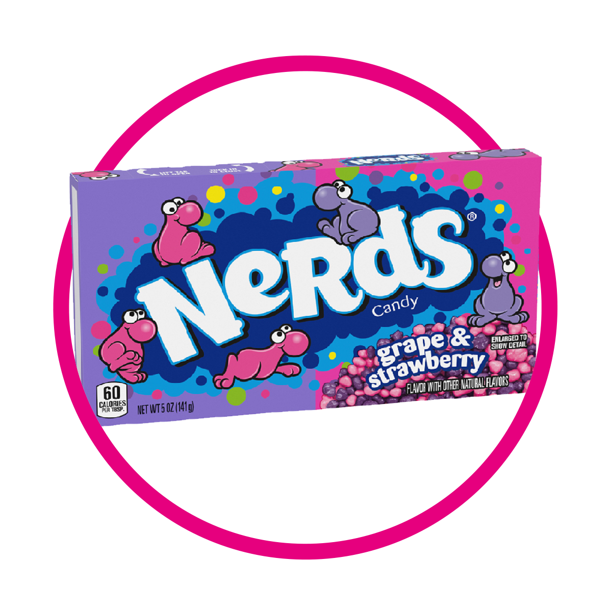 NERDS GRAPE & STRAWBERRY HARD CANDY CAJA 142G