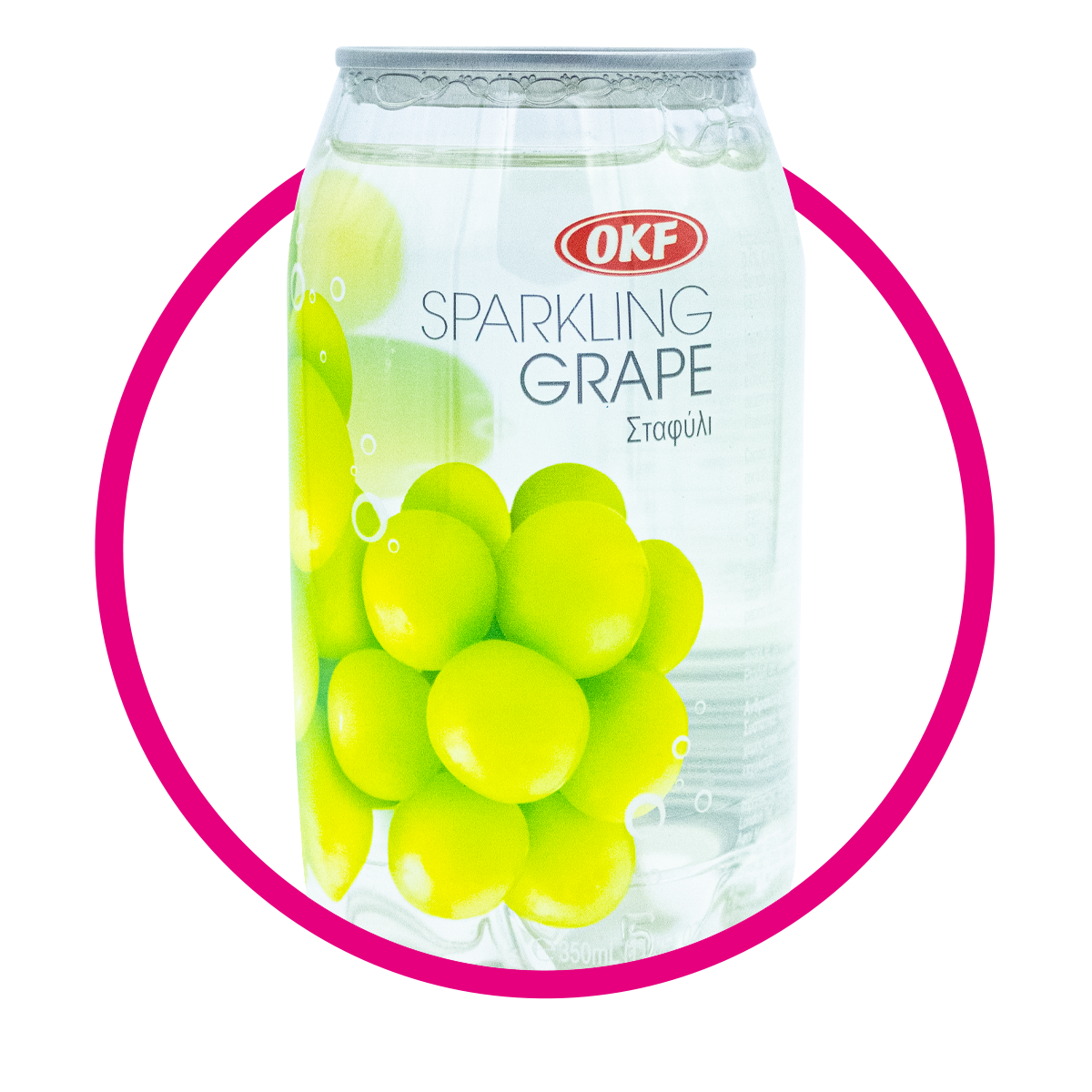 OKF SPARKLING GRAPE WATER LATA 350ML $%M