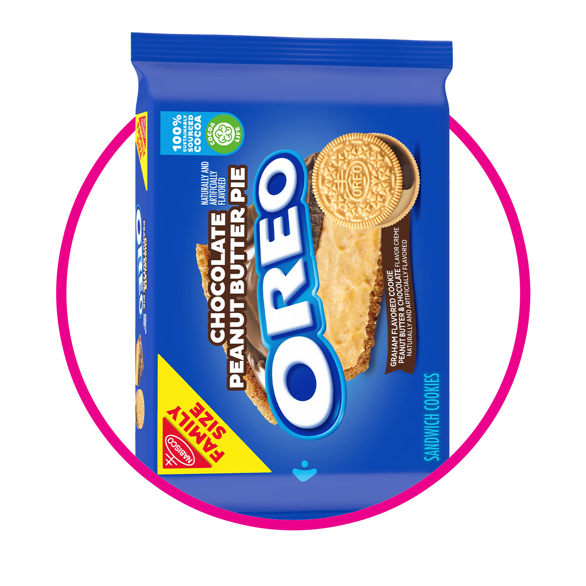 NABISCO OREO CHOCOLATE&PEANUT BUTTER COOKIE CAJA 482G&