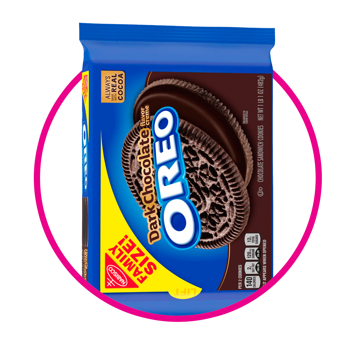 OREO GALLETAS DARK CHOCOLATE BOLSA 482GR&
