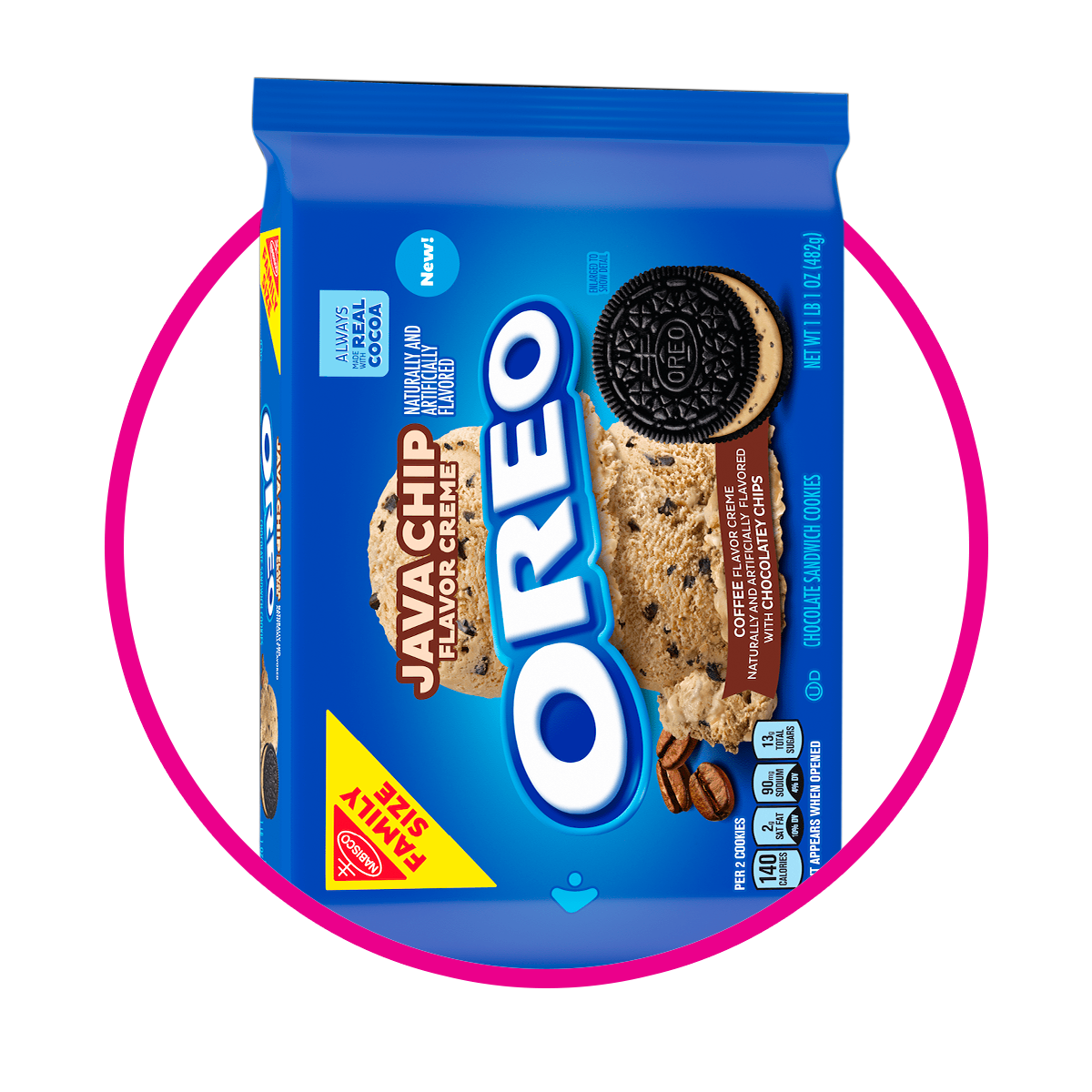 OREO GALLETAS JAVA CHIP BOLSA 482G&