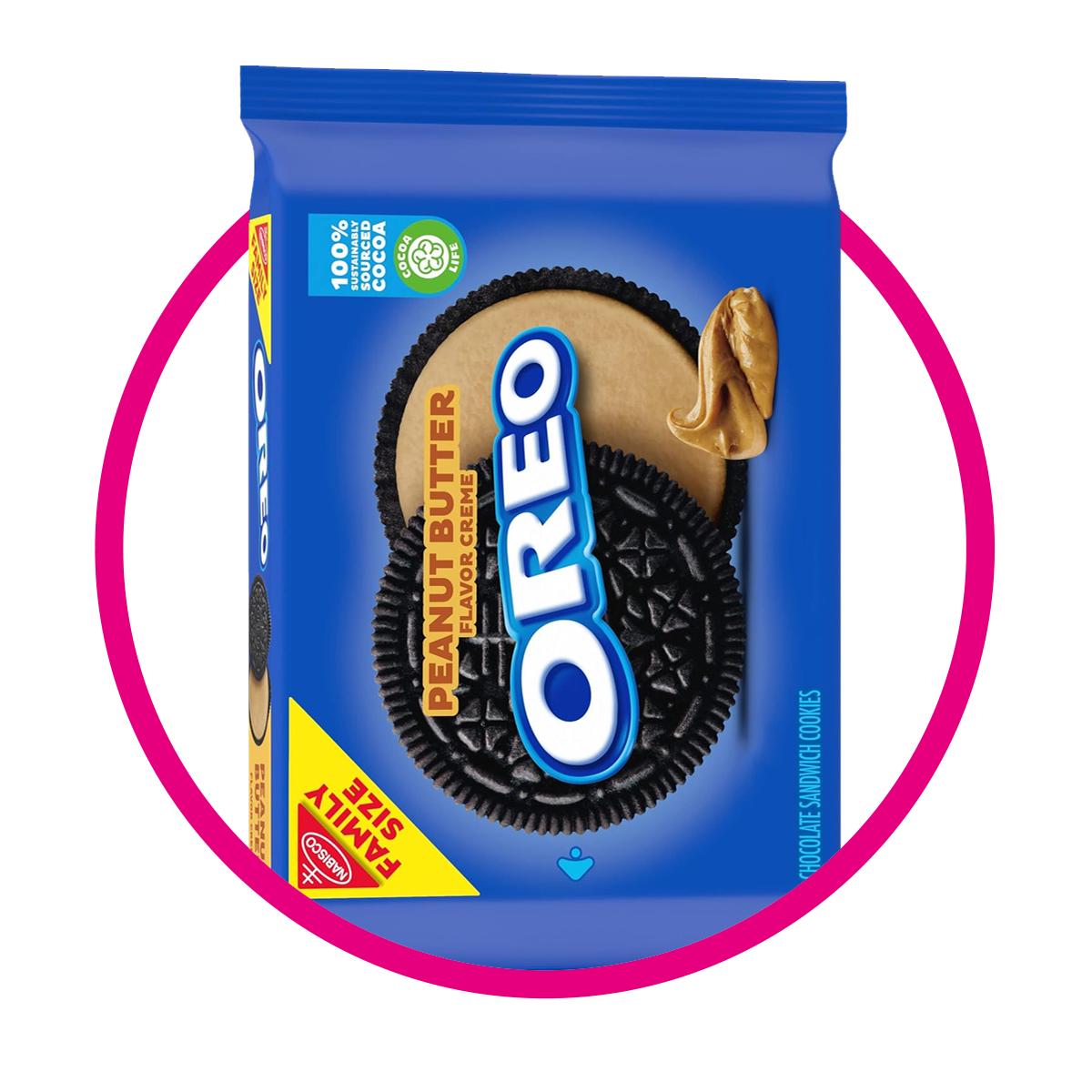 OREO GALLETAS PEANUT BUTTER BOLSA 482G&