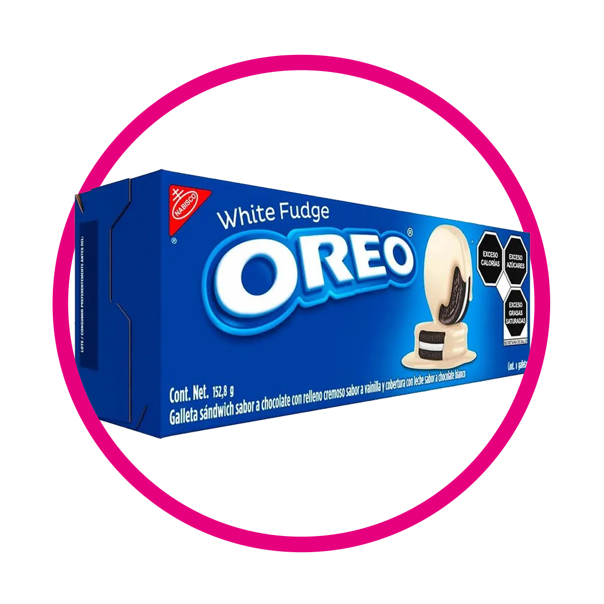 NABISCO OREO WHITE FUDGE COOKIE CAJA 152.8G