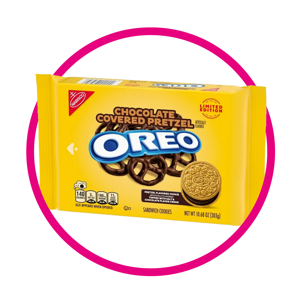 OREO PRETZEL COVERED CHOCOLATE BOLSA 303 GR&
